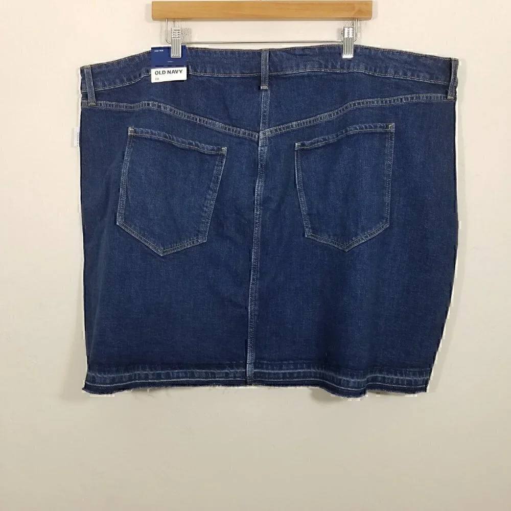 NWT Old Navy Hi-Rise Secret-Smooth Pockets Button Fly Denim Skirts